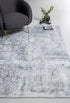 8' Gray Abstract Dhurrie Runner Rug