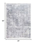 8' Gray Abstract Dhurrie Runner Rug