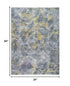 8' Gray Abstract Dhurrie Runner Rug