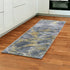 8' Gray Abstract Dhurrie Runner Rug