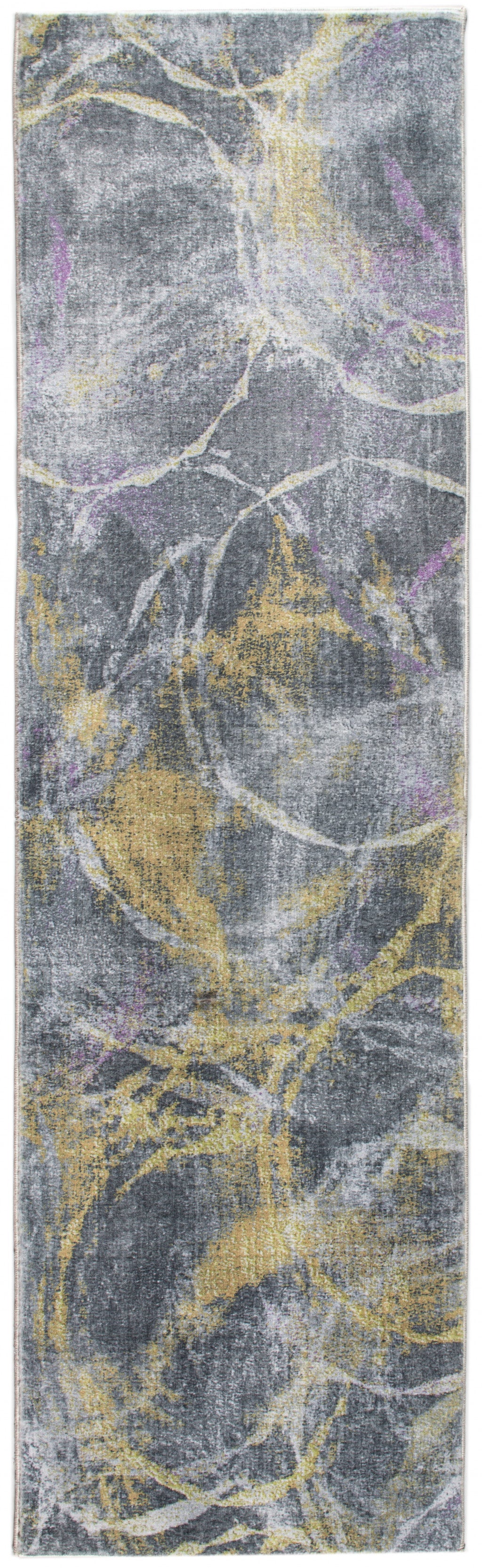 5' X 8' Gray Abstract Dhurrie Area Rug