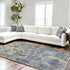 8' X 10' Gray Abstract Dhurrie Area Rug