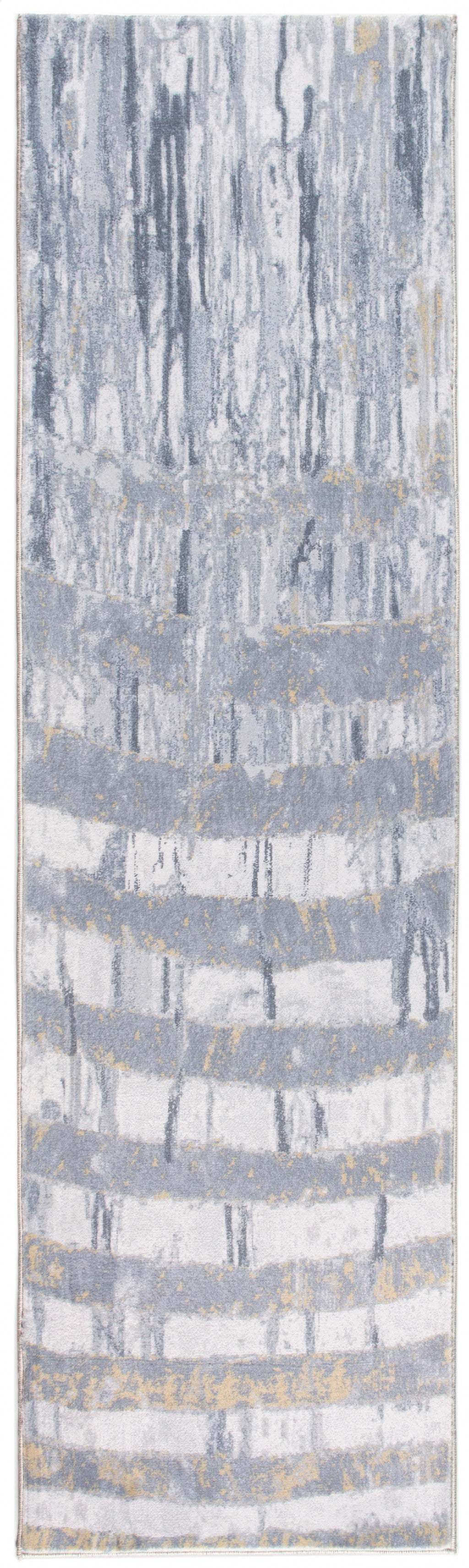 5' X 8' Gray Abstract Dhurrie Area Rug