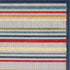 3' X 5' Ivory And Blue Striped Stain Resistant Indoor Outdoor Area Rug