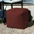 17" Red Polyester Cube Indoor Outdoor Pouf Cover