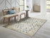 5' X 8' Ivory Chevron Dhurrie Area Rug