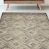 5' X 8' Gray Abstract Dhurrie Area Rug