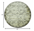 8' Gray Round Abstract Dhurrie Area Rug