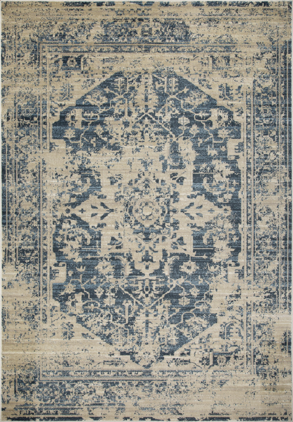 8' Ivory Oriental Dhurrie Runner Rug