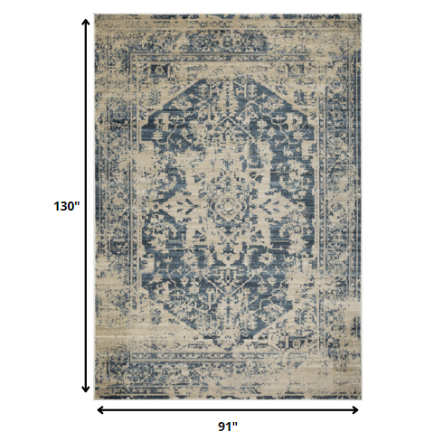 8' X 11' Ivory Oriental Dhurrie Area Rug