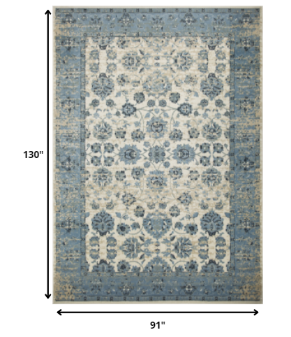 8' X 11' Ivory Oriental Dhurrie Area Rug