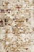 8' Natural Abstract Dhurrie Runner Rug