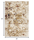 3' X 5' Natural Abstract Dhurrie Area Rug