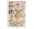 5' X 8' Natural Abstract Dhurrie Area Rug