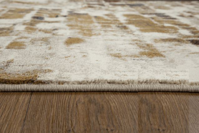 8' X 11' Natural Abstract Dhurrie Area Rug