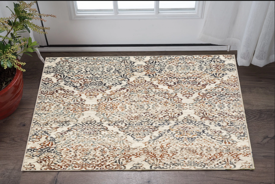 3' X 5' Ivory Oriental Dhurrie Area Rug