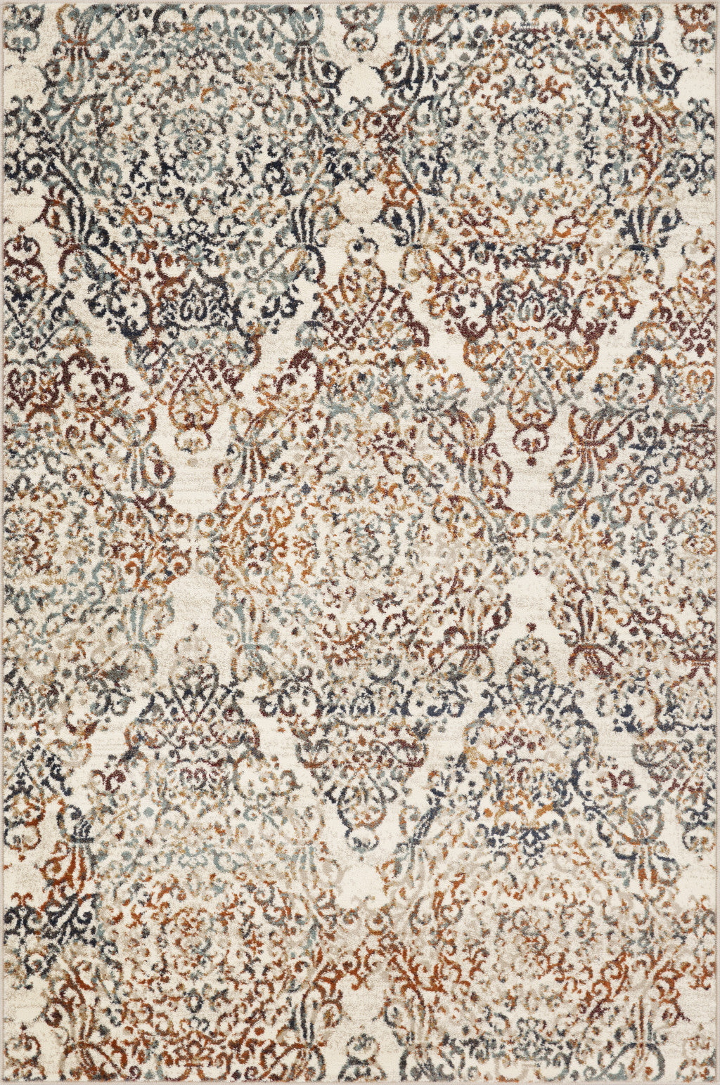 5' X 8' Ivory Oriental Dhurrie Area Rug