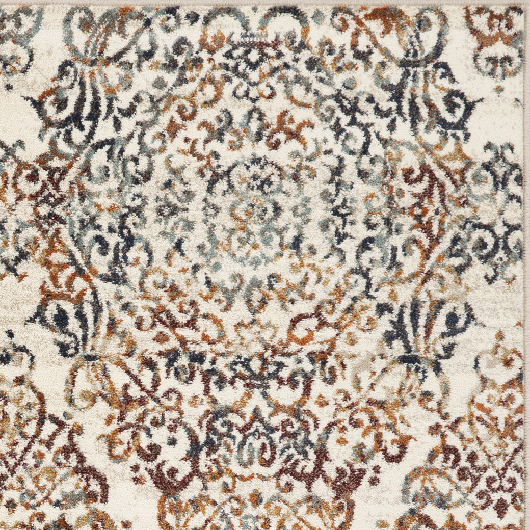 8' X 11' Ivory Oriental Dhurrie Area Rug