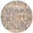 8' Ivory Round Oriental Dhurrie Area Rug