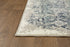 8' Blue And Ivory Oriental Dhurrie Runner Rug