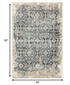 5' X 8' Blue And Ivory Oriental Dhurrie Area Rug