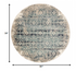 8' Blue And Ivory Round Oriental Dhurrie Area Rug