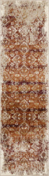 8' Rust Oriental Dhurrie Runner Rug