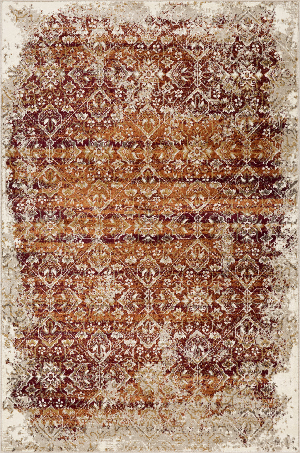 3' X 5' Rust Oriental Dhurrie Area Rug