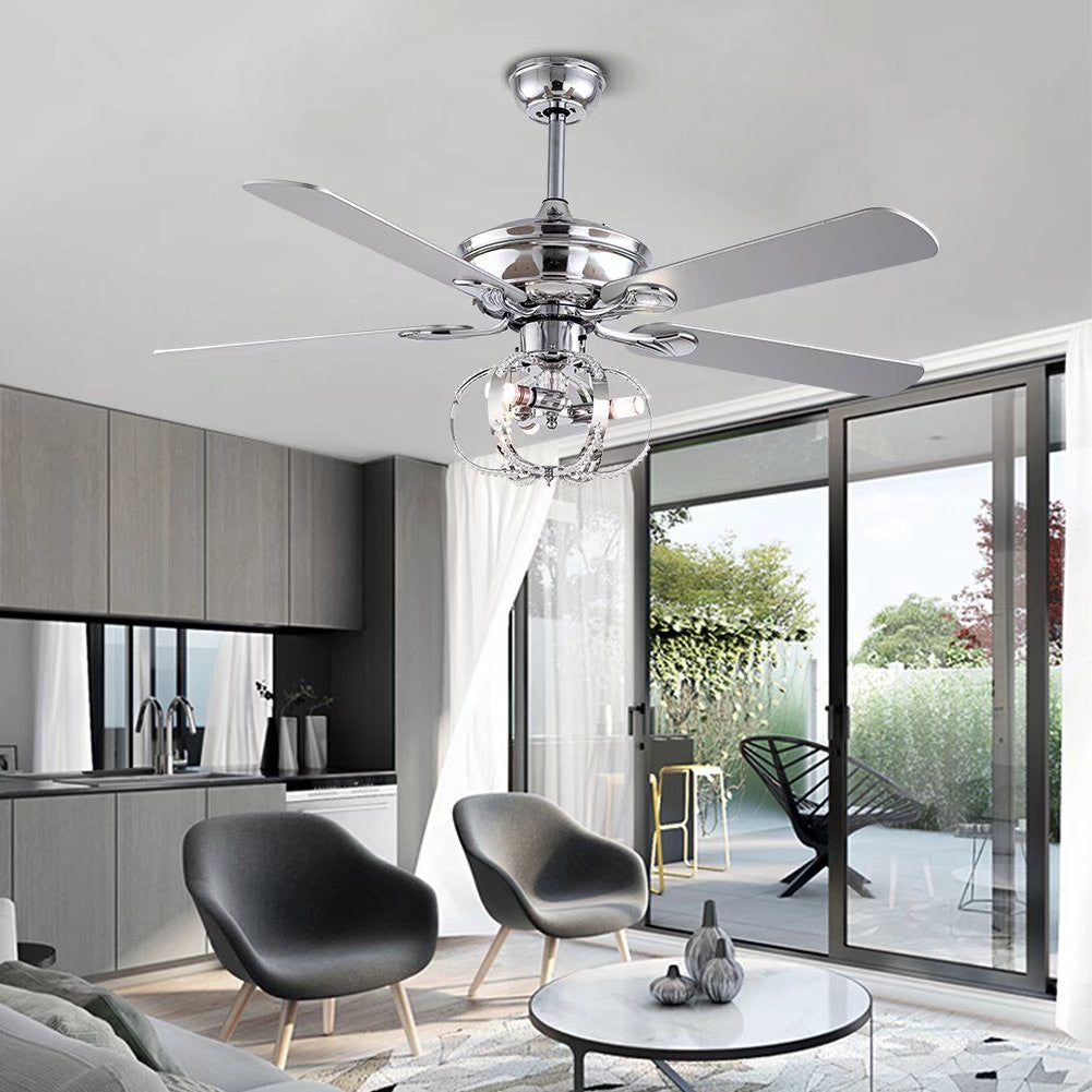 Modern Metal Chandelier Ceiling Fan