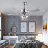 Modern Metal Chandelier Ceiling Fan