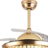 Luxurious Gold Crystal Chandelier Ceiling Fan