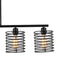 Industrial Black Cage Five Light Metal Pendant Chandelier