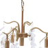 Gold and Dangling Faux Crystal Branches Chandelier