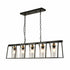 Black Modern Farmhouse Five Light Hanging Chandelier