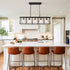 Black Modern Farmhouse Five Light Hanging Chandelier