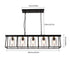 Black Modern Farmhouse Five Light Hanging Chandelier