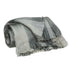 Transitional Gray and White Woven Handloom Throw