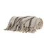 Beige and Taupe Woven Handloom Throw Blanket with Tassels