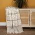 Tufted Beige Fringed Woven Handloom Throw