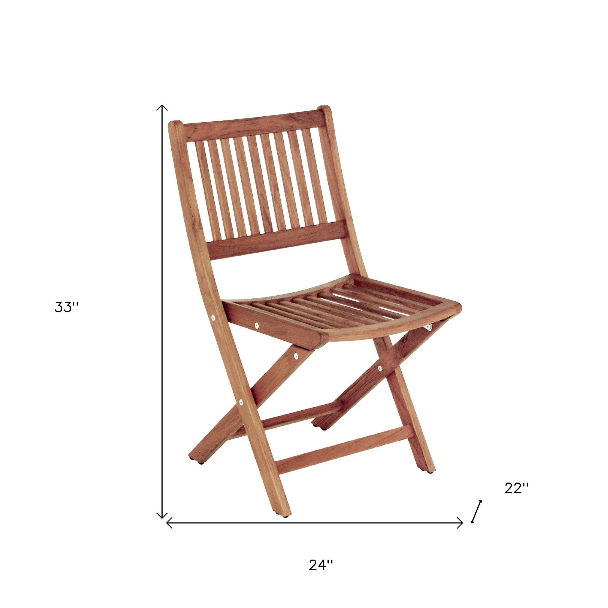 Brown Solid Wood Deck Chair