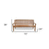 72" Teak Solid Wood Garden Bench