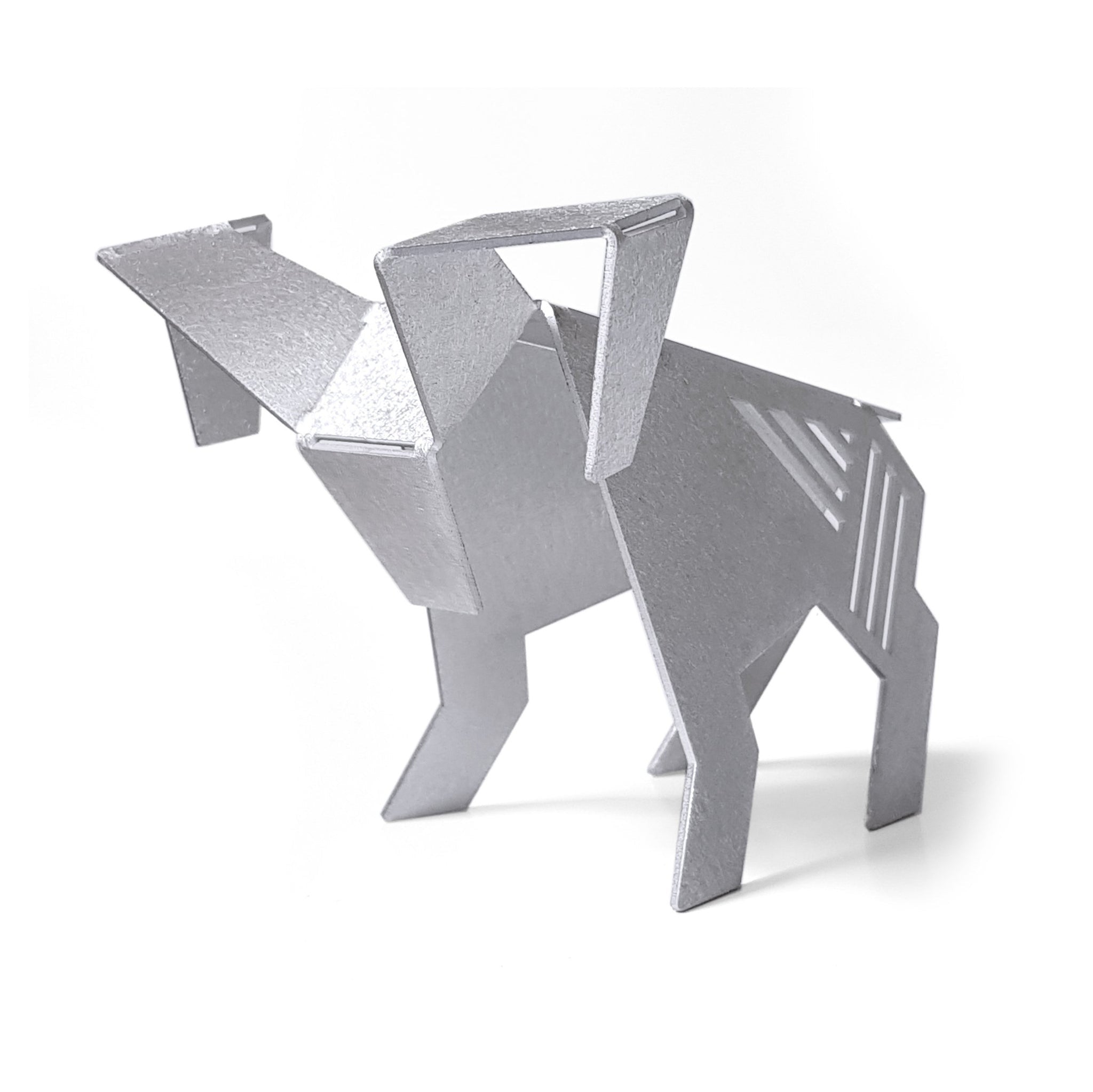 Aluminum 5" Aries Zodiac Origami Geometric Sculpture