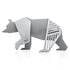 Aluminum Large 6" Bear Origami Geometric Sculpture