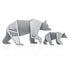 Aluminum Small 3" Bear Origami Geometric Sculpture