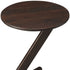 20" Dark Brown Solid Wood Angled Pedestal Round End Table