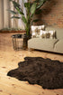 5' X 6' Chocolate Faux Sheepskin Non Skid Area Rug