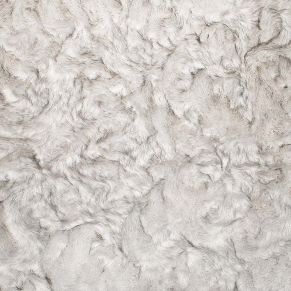 6' X 6' Ombre Grey Faux Fur Washable Non Skid Area Rug