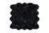 6' X 6' Black Faux Fur Washable Non Skid Area Rug