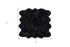 6' X 6' Black Faux Fur Washable Non Skid Area Rug