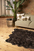 6' X 6' Chocolate Faux Fur Washable Non Skid Area Rug